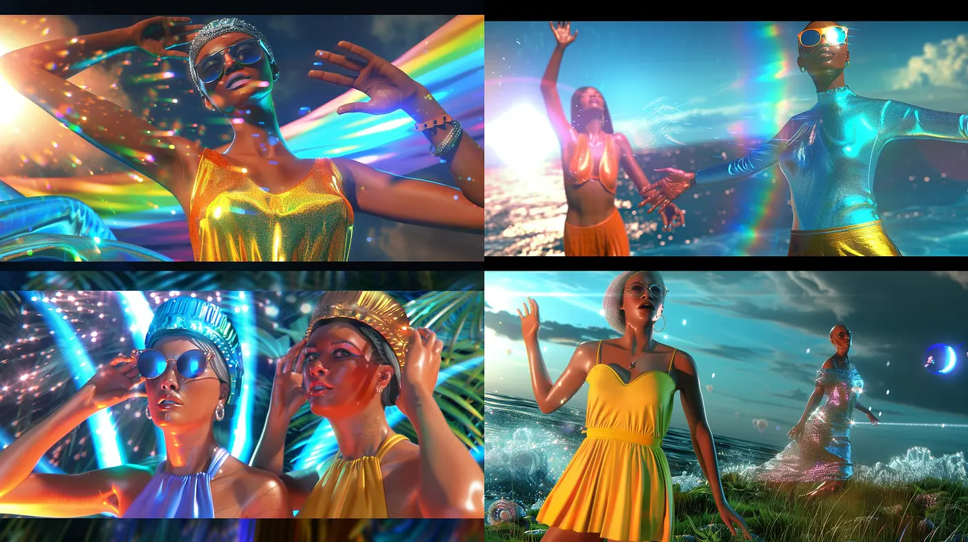Luminous Dreamscape Fusion: A Harmonious Blend of Vibrant Hues and Ethereal Glow - Midjourney sref style