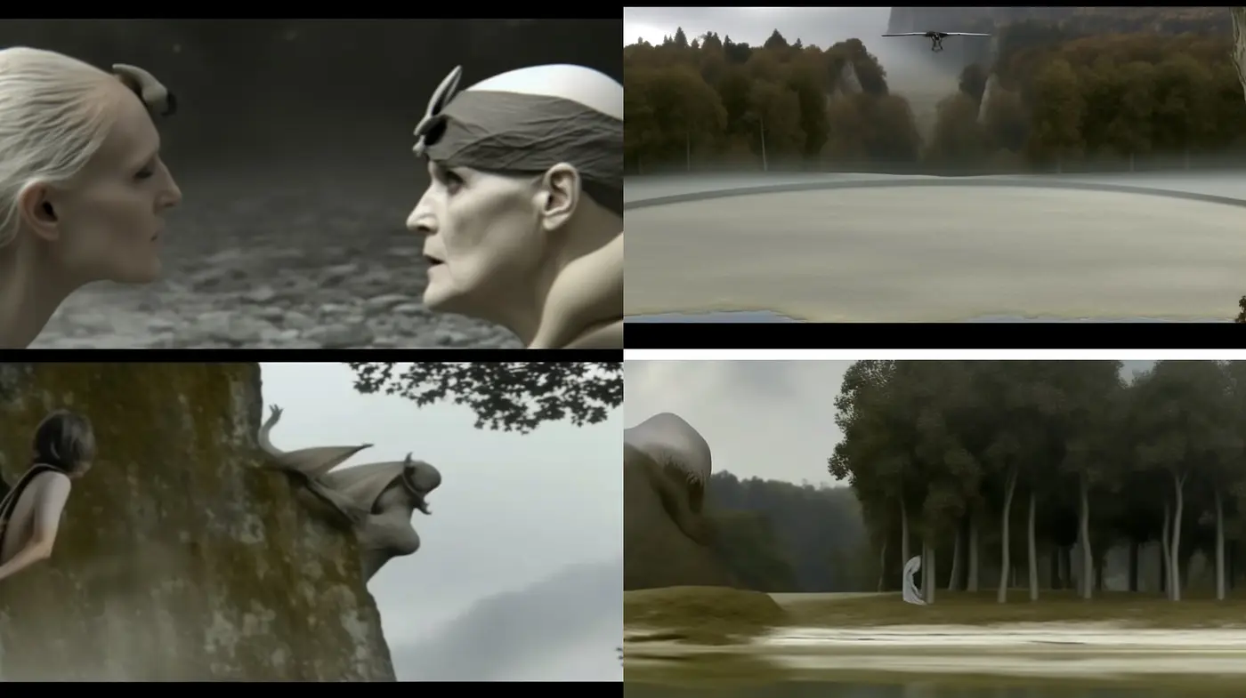 Ethereal Monochrome Landscapes and Portraits with Surrealistic Undertones - Midjourney sref style
