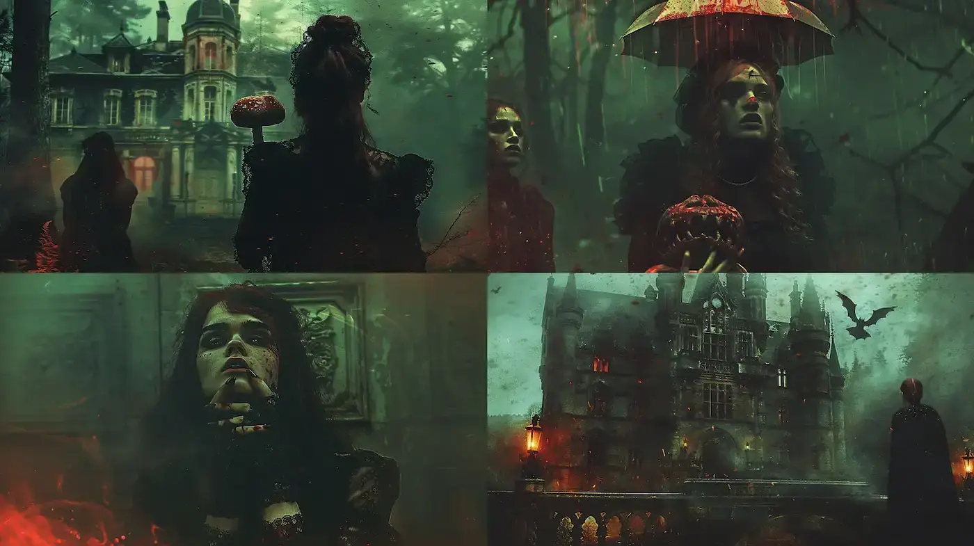 Gothic Enchantment with a Dark, Atmospheric Mood - Midjourney sref style