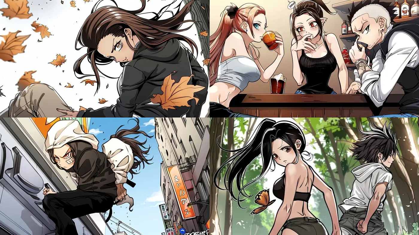 Consistent Hues of Urban Dynamism and Anime Lifelikeness - Midjourney sref style