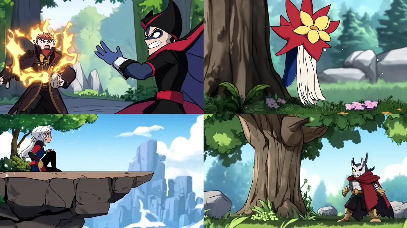 Vibrant Comic-Inspired Animated Landscapes and Characters - Midjourney sref style