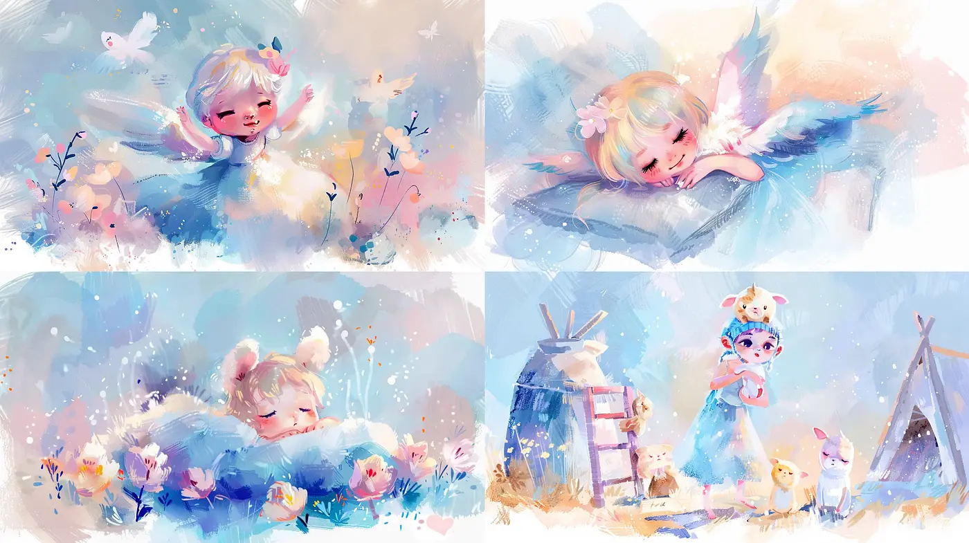 Whimsical Pastel Dreamscape with Impressionistic Brushwork - Midjourney sref style