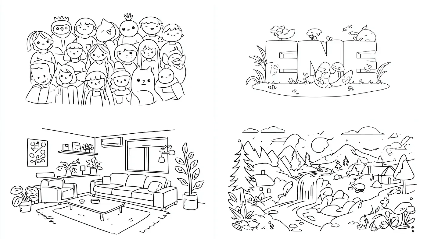 Consistent Whimsical Illustrations with Childlike Charm - Midjourney sref style