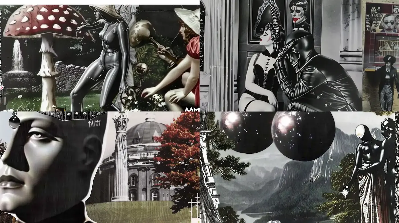 Surrealist and Retro-Futuristic Fusion with Contemporary Aesthetics - Midjourney sref style
