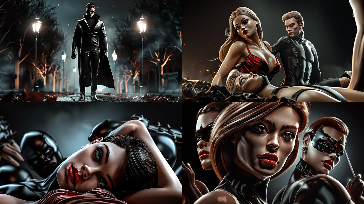 Noir-Inspired Hyper-Realistic Comic Artistry - Midjourney sref style