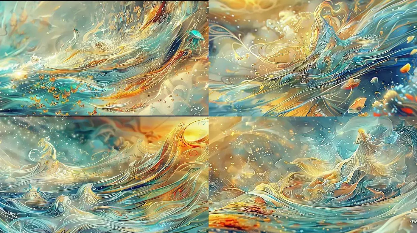 Whimsical Swirls of Dreamlike Essence - Midjourney sref style
