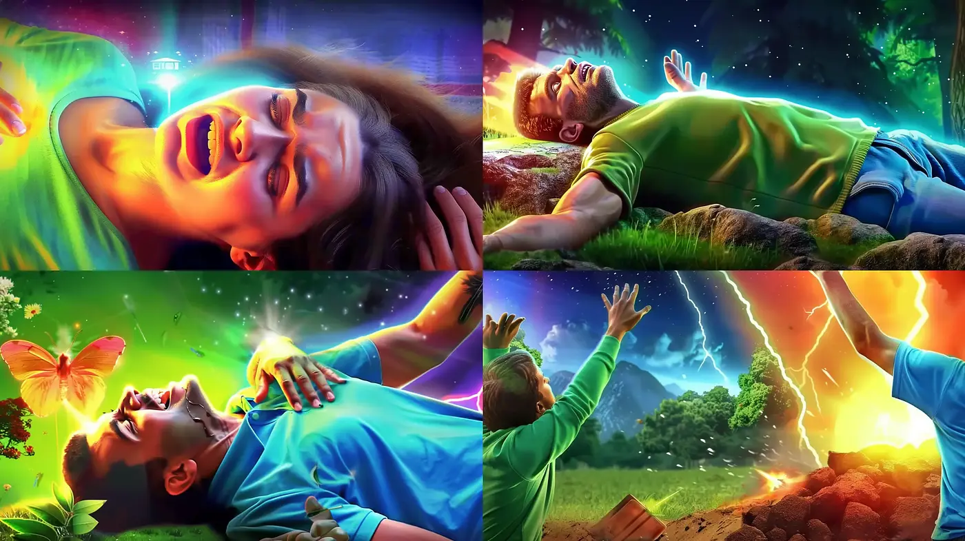 Luminous Dreamscape: Vivid Surrealism and Ethereal Light Play - Midjourney sref style