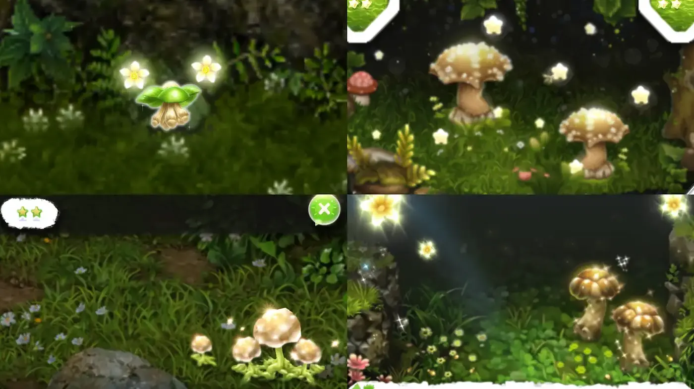 Whimsical, enchanting forest aesthetic with glowing elements - Midjourney sref style