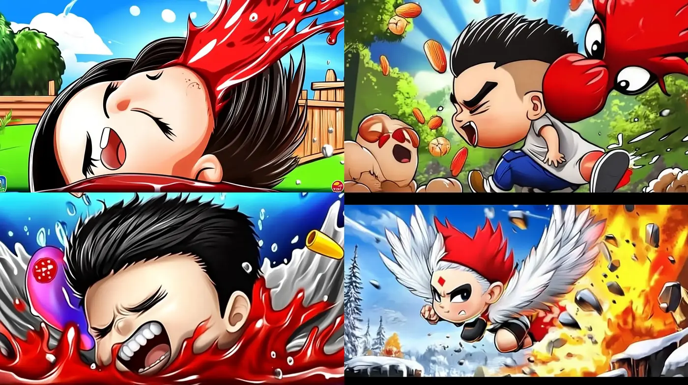 Explosive Cartoon Dynamism: A Vivid and Energetic Comic Book Style Fusion - Midjourney sref style