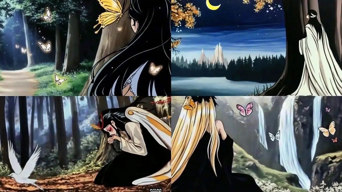 Enchanted Forest Whispers: A Fusion of Anime Essence with Nature's Palette - Midjourney sref style