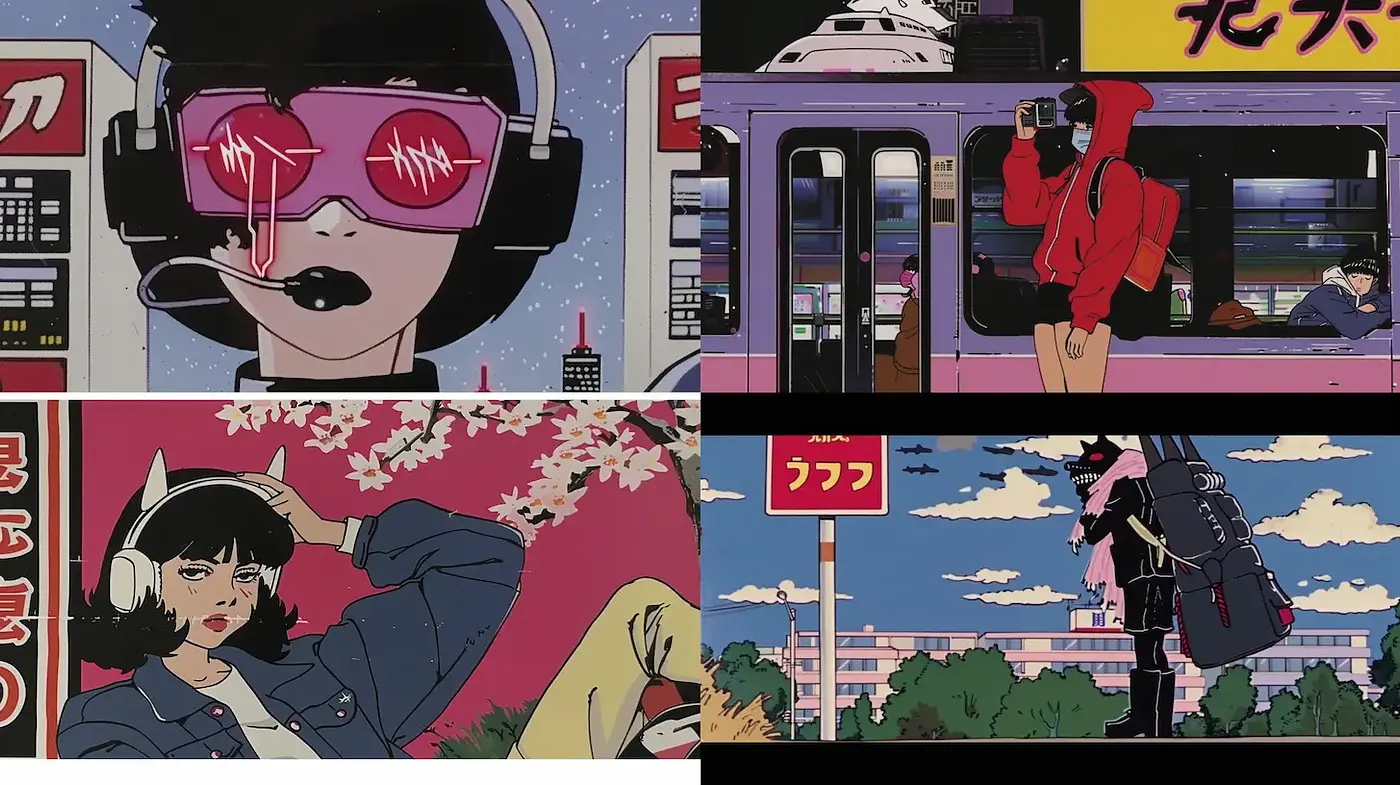 Vibrant Retro-Futuristic Aesthetic with a Touch of Urban Culture - Midjourney sref style