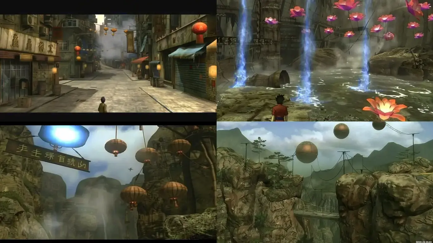 Cinematic Landscapes with a Steampunk Influence and Lush Textural Elements - Midjourney sref style