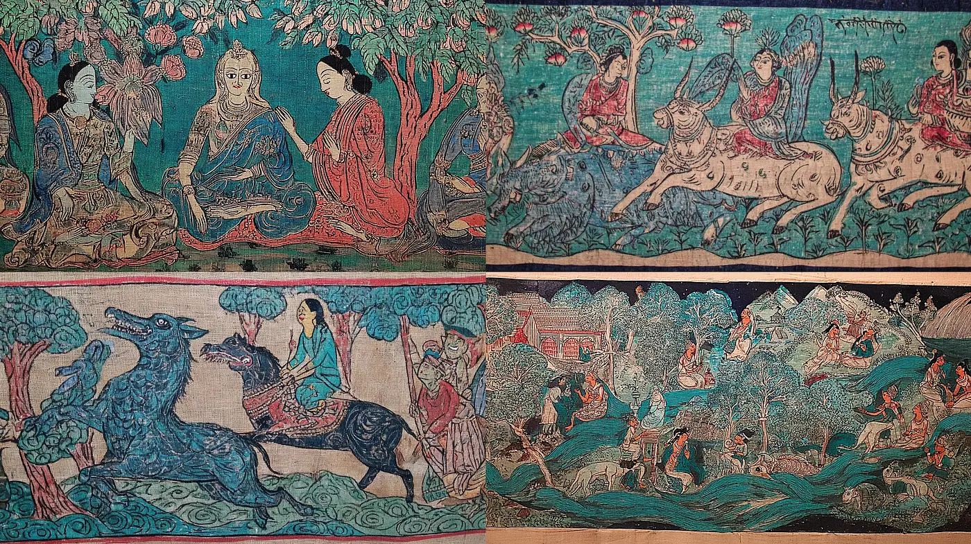 Vibrant and Intricate Traditional Art Style with Rich Textural Elements - Midjourney sref style