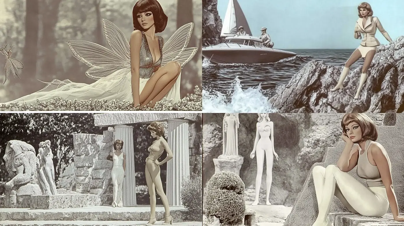 Ethereal Retro Elegance in Monochrome Hues - Midjourney sref style