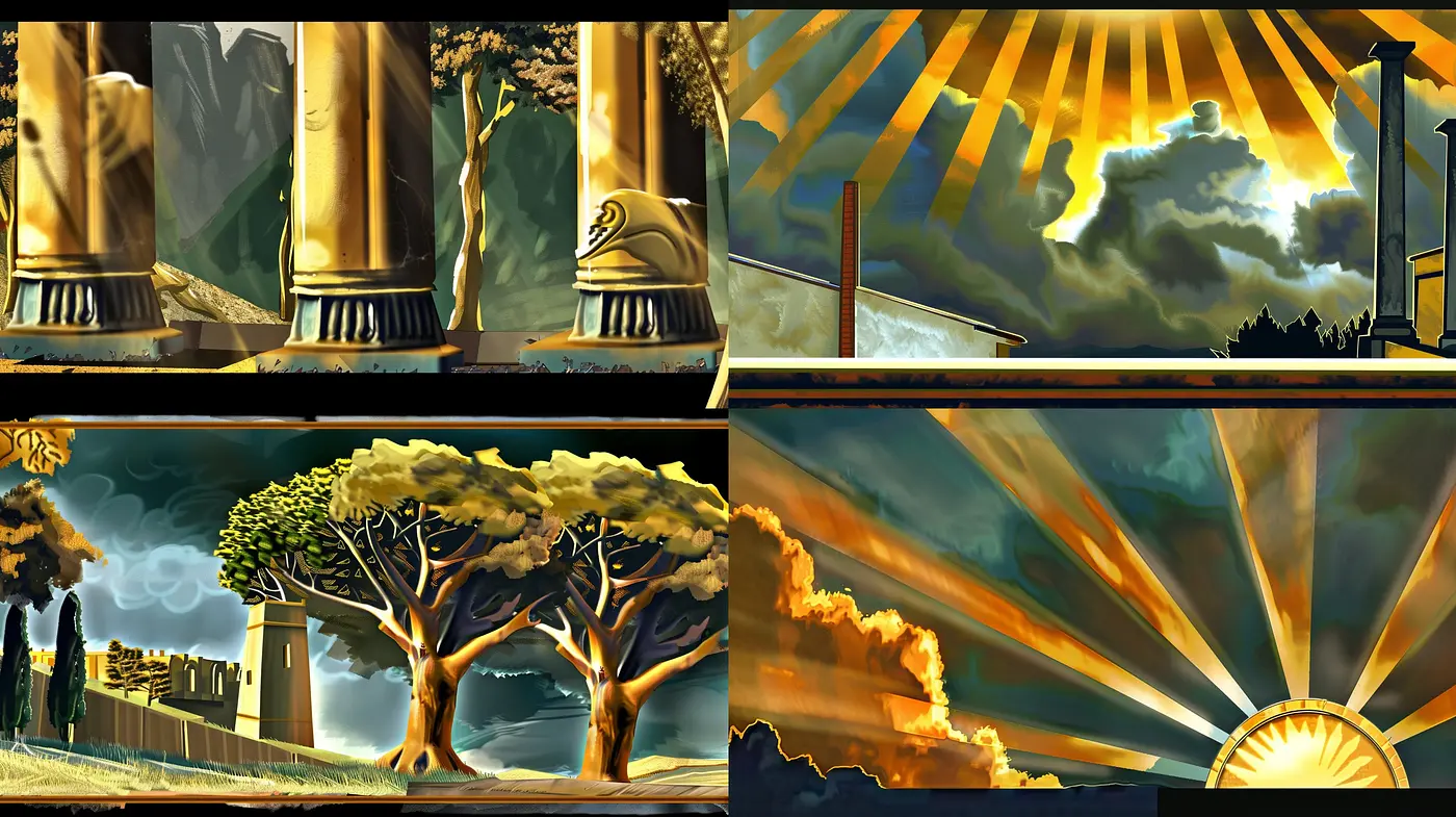Ethereal Lightscapes: A Fusion of Digital Impressionism and Surrealist Landscapes - Midjourney sref style