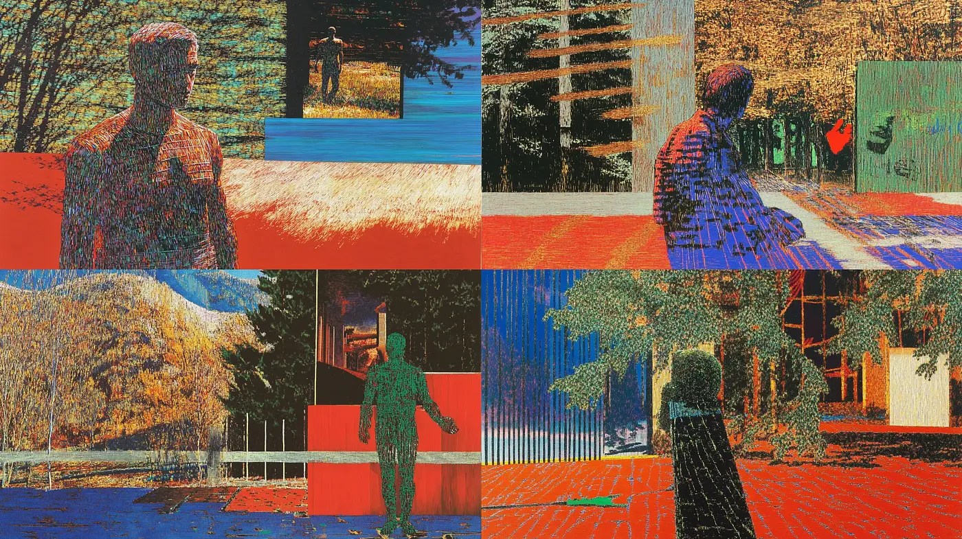 Abstract Textural Harmony in Vivid Expressionism - Midjourney sref style