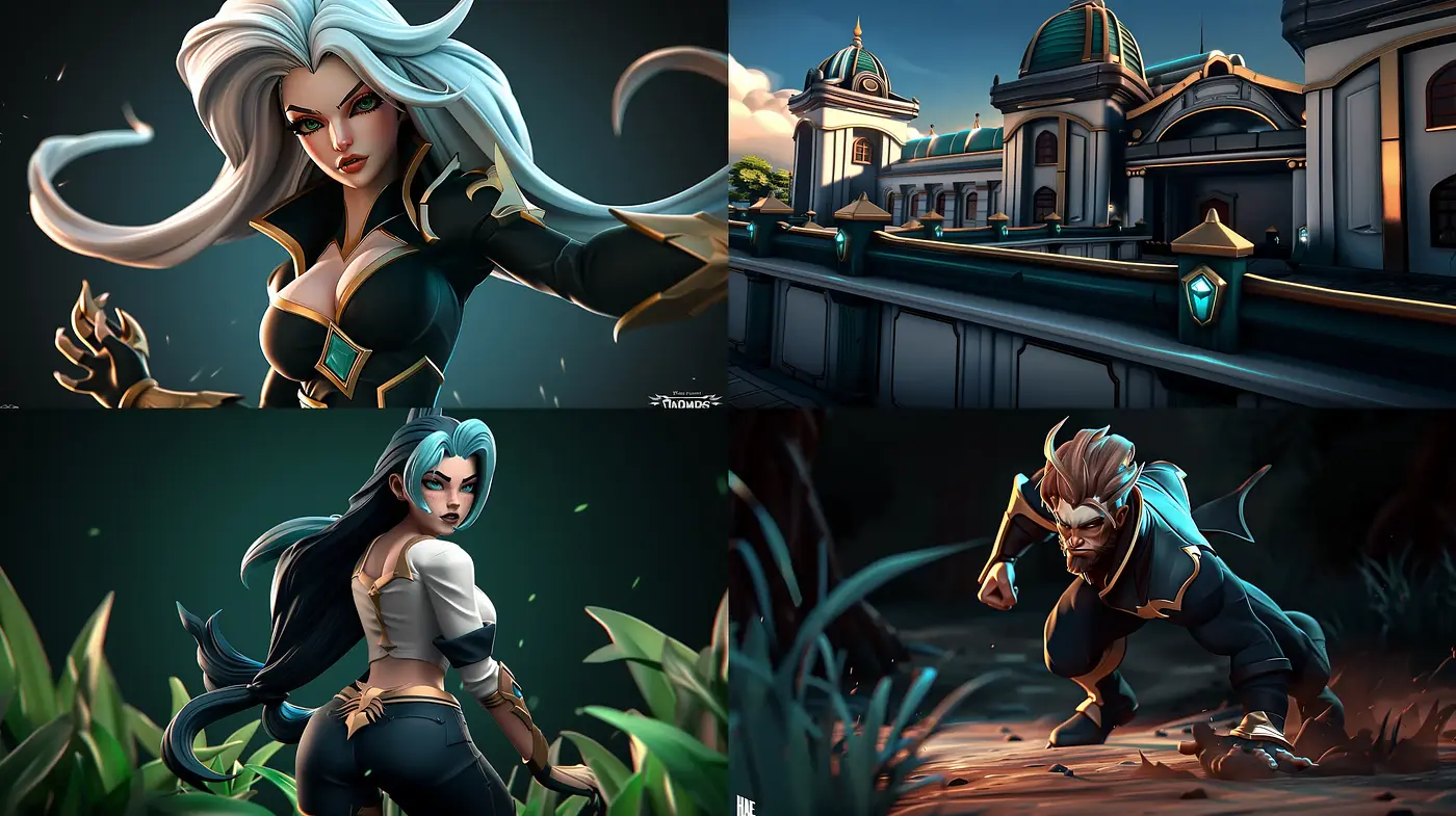 Dynamic Stylized Fantasy with Lush Vivid Tones - Midjourney sref style