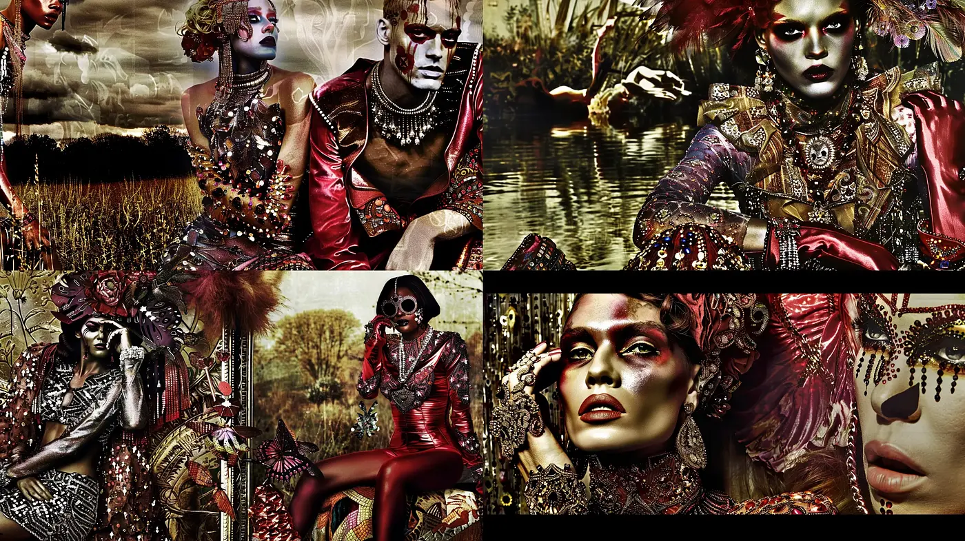 Baroque Opulence and Surrealist Fantasy in Photographic Artistry - Midjourney sref style