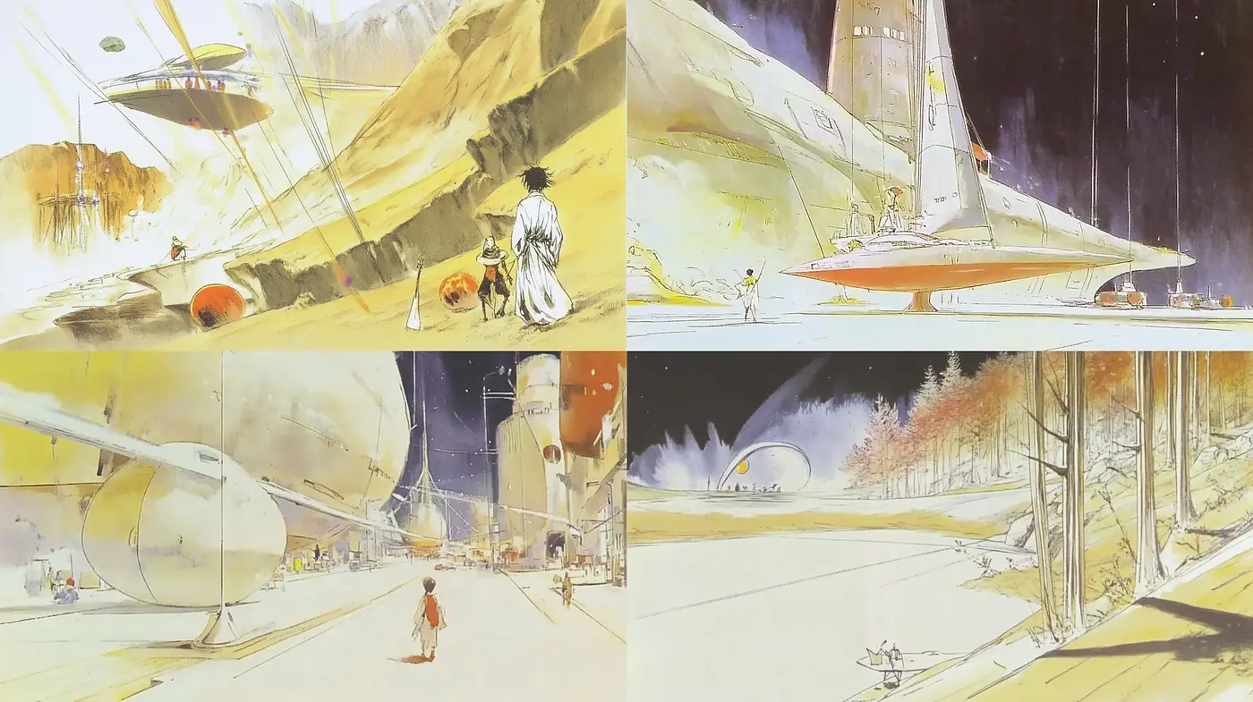Ethereal Sci-Fi Dreamscape: A Homage to Futuristic Nostalgia - Midjourney sref style