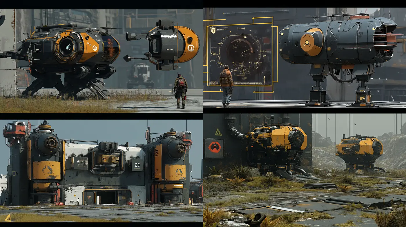 Futuristic Industrial Aesthetic with a Touch of Dystopia - Midjourney sref style