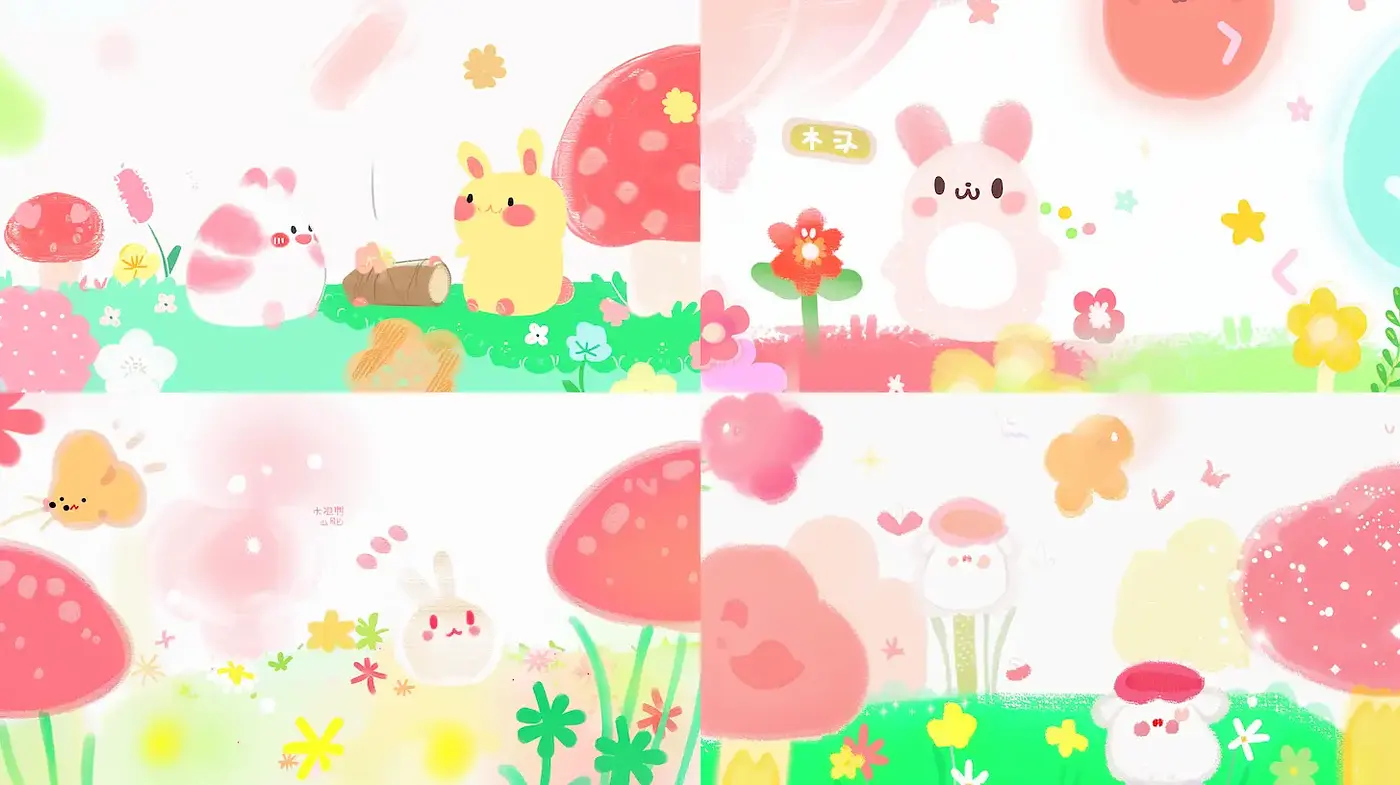 Playful Pastel Fantasy with Whimsical Elements - Midjourney sref style