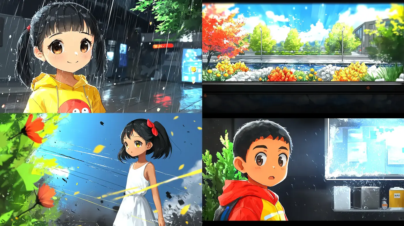 Luminous Anime-Inspired Seasons: A Vivid and Heartwarming Journey - Midjourney sref style