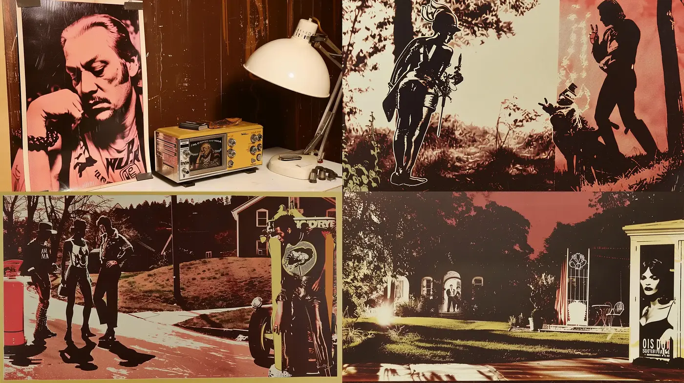 Retro Sepia-Toned Storyboard Aesthetic - Midjourney sref style