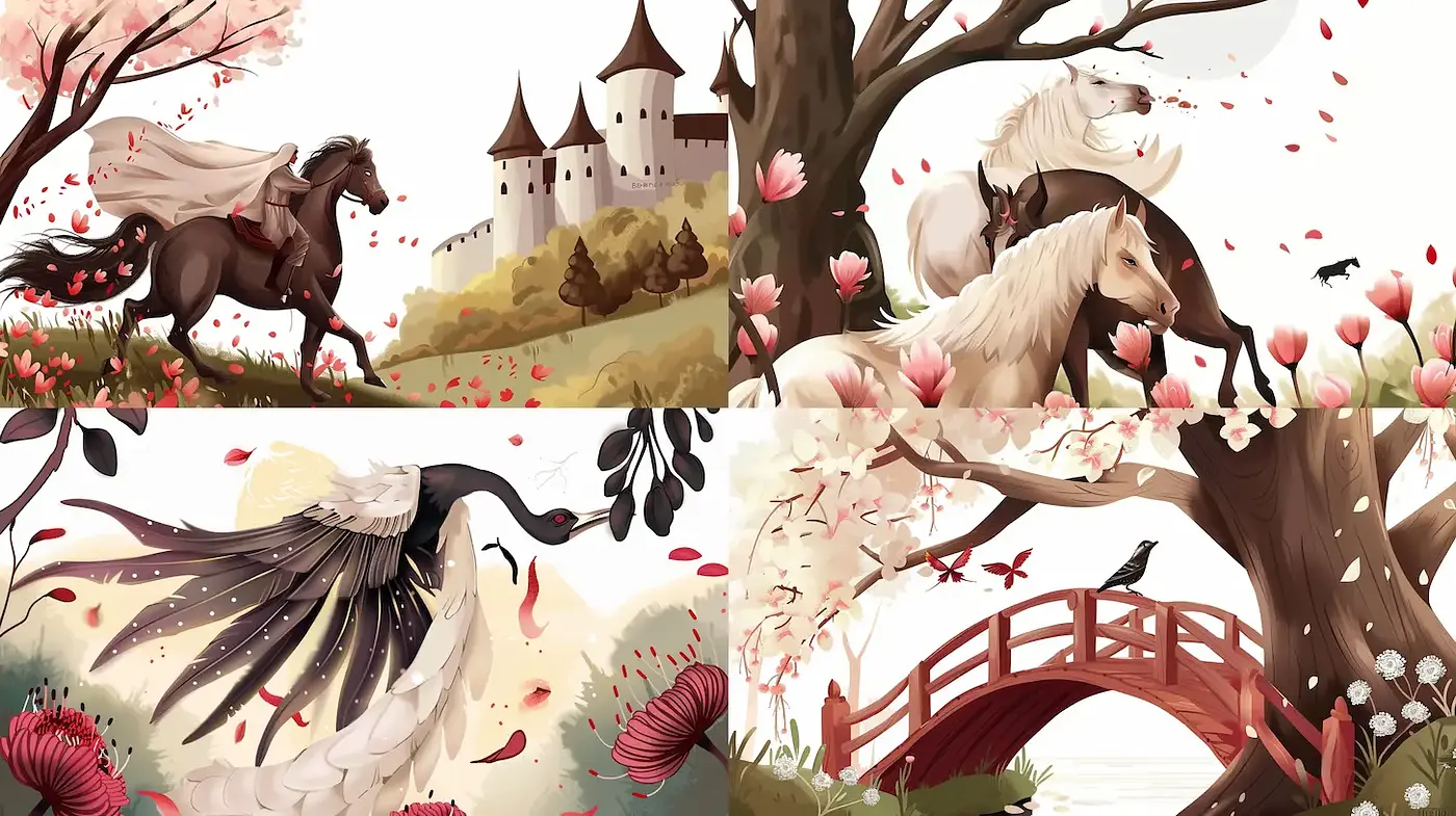 Whimsical, Fantasy-Inspired Illustrations with Soft, Dreamy Aesthetics - Midjourney sref style