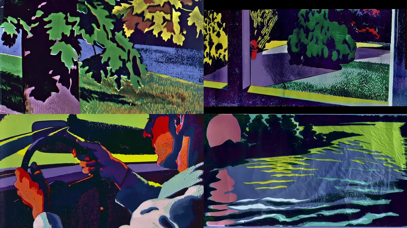 Bold and Vivid Expression of Nature Through Graphic Modernism - Midjourney sref style