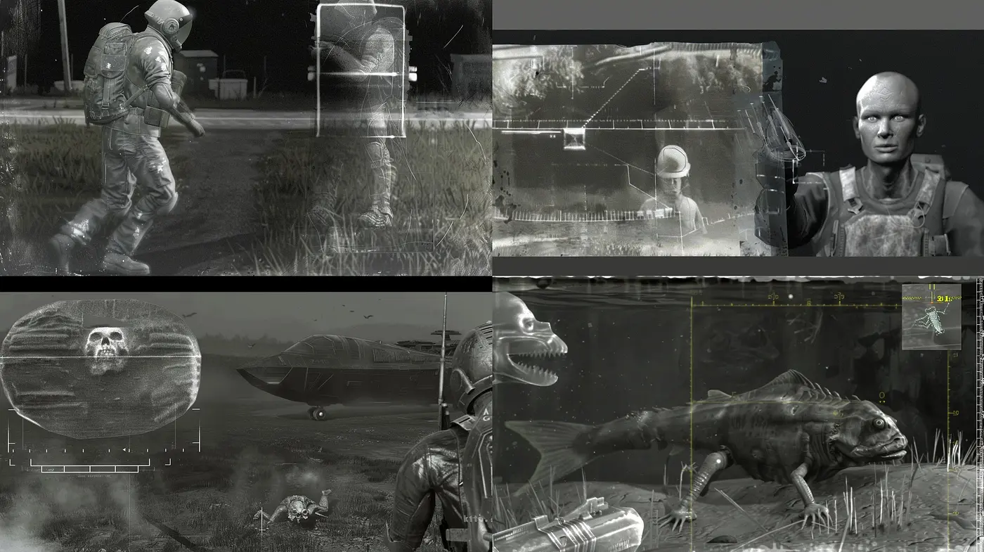 Monochromatic Luminescence: An Exploration of Light and Shadow in a Grayscale World - Midjourney sref style