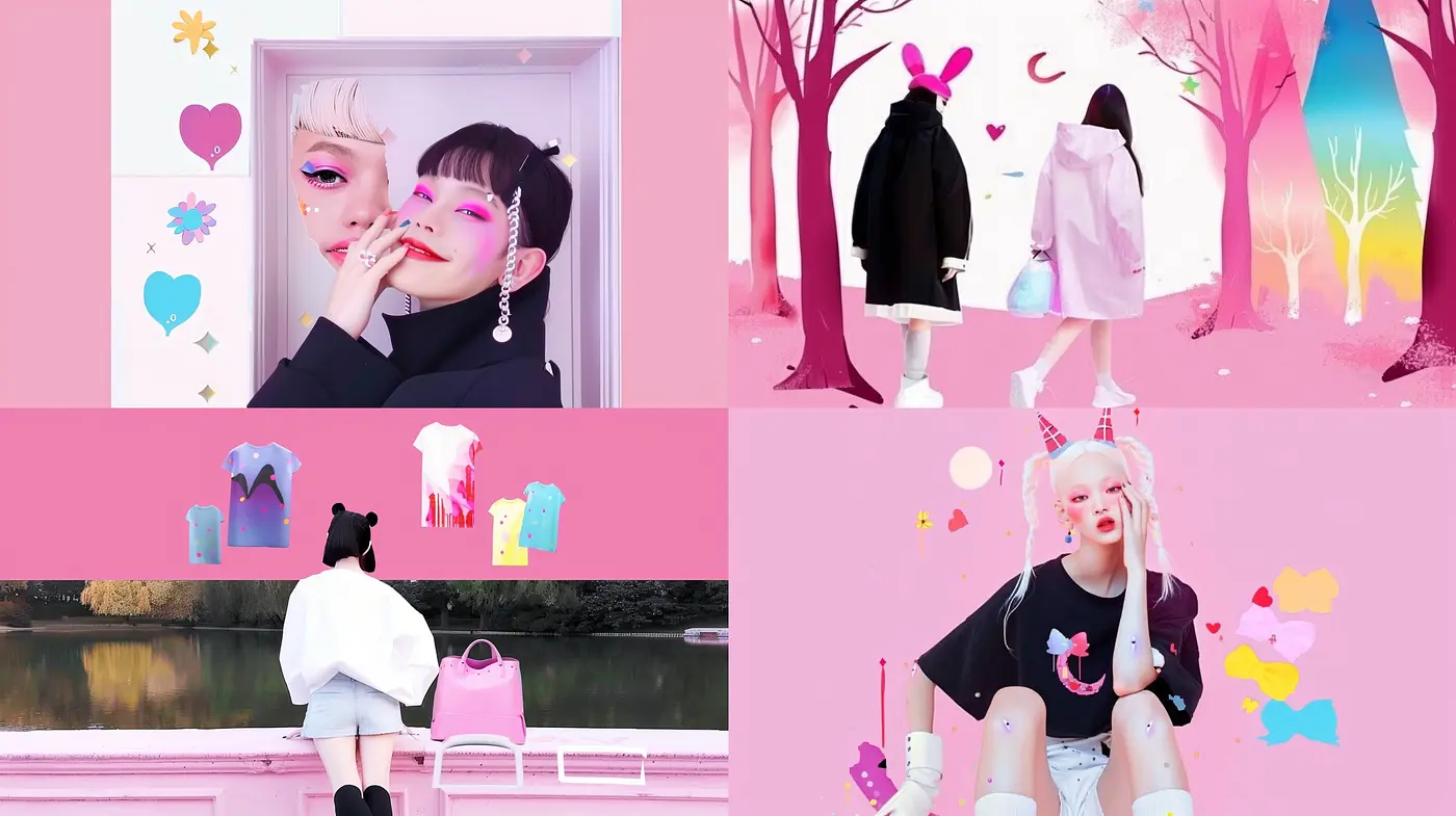 Candy-Colored Dreamscapes: A Harmonious Blend of Pastel Surrealism and Whimsical Pop Art - Midjourney sref style