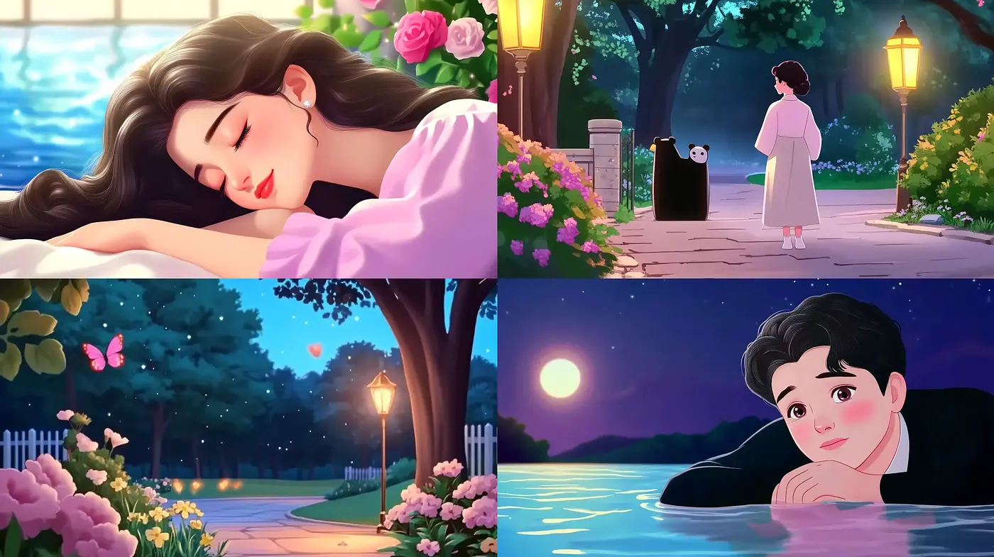 Twilight Serenity in Pastel Anime Dreamscape - Midjourney sref style