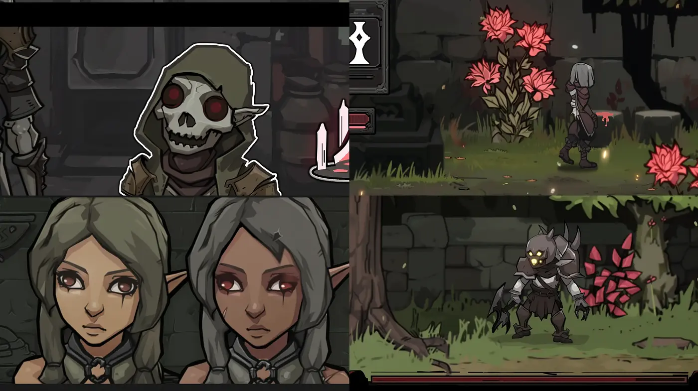 Fantasy Video Game Character Design with a Dark Atmospheric Palette - Midjourney sref style