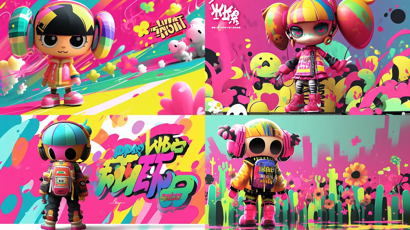 Vibrant Pop Art Panache with Playful Urban Flair - Midjourney sref style