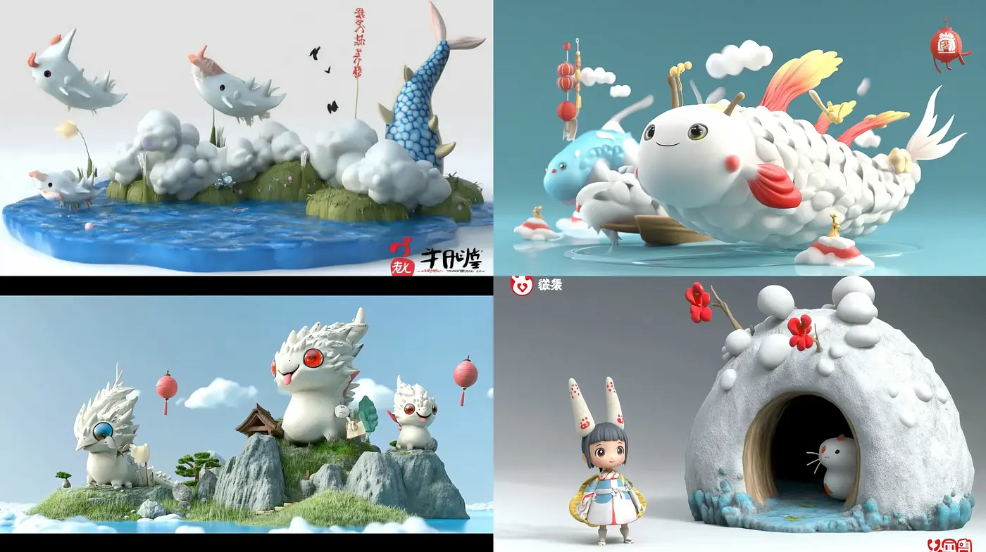 Serene Whimsicality with East Asian Aesthetic Influence - Midjourney sref style