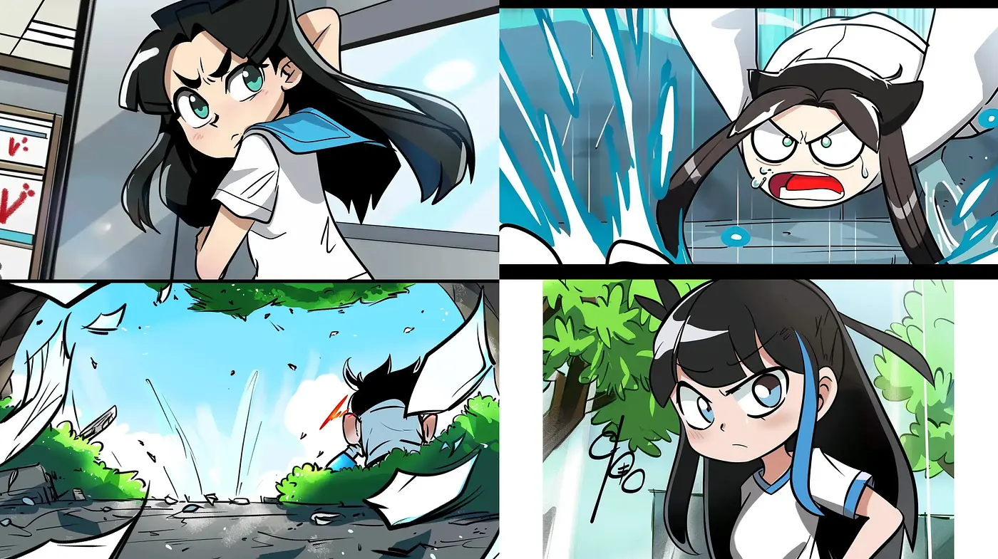 Energetic Anime-Inspired Illustrative Fusion - Midjourney sref style
