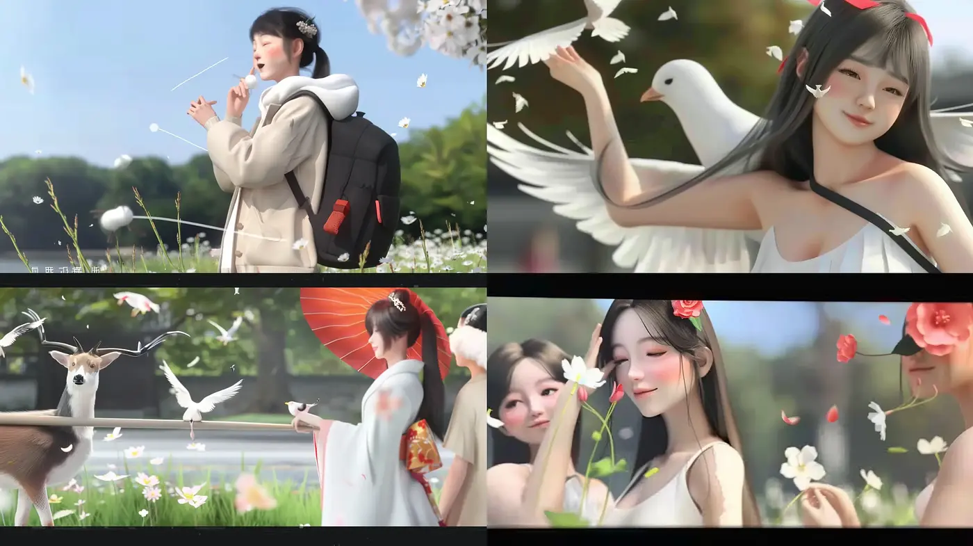 Ethereal Lightness of Being: An East Asian Inspired Pastoral Dreamscape - Midjourney sref style