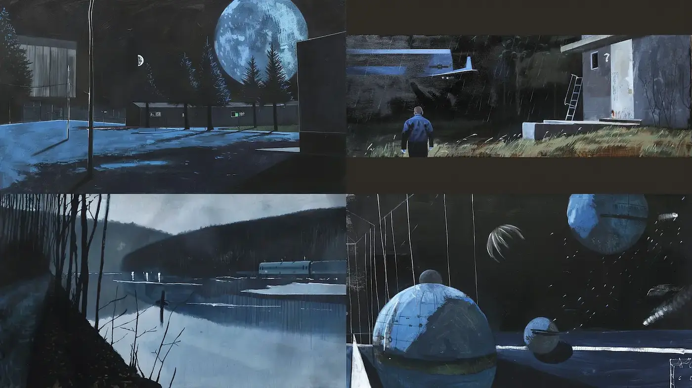 Dark and Moody Landscapes with a Surrealistic Touch - Midjourney sref style
