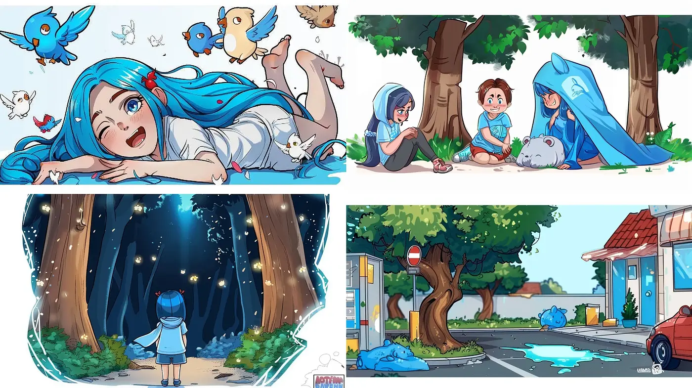 Whimsical Storybook Illustration in Vivid Anime-Inspired Hues - Midjourney sref style