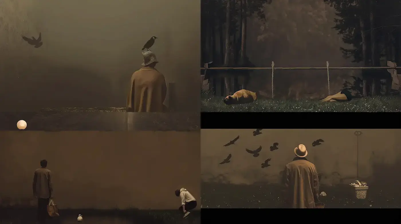 Surreal and Atmospheric Imagery with Nostalgic Undertones - Midjourney sref style