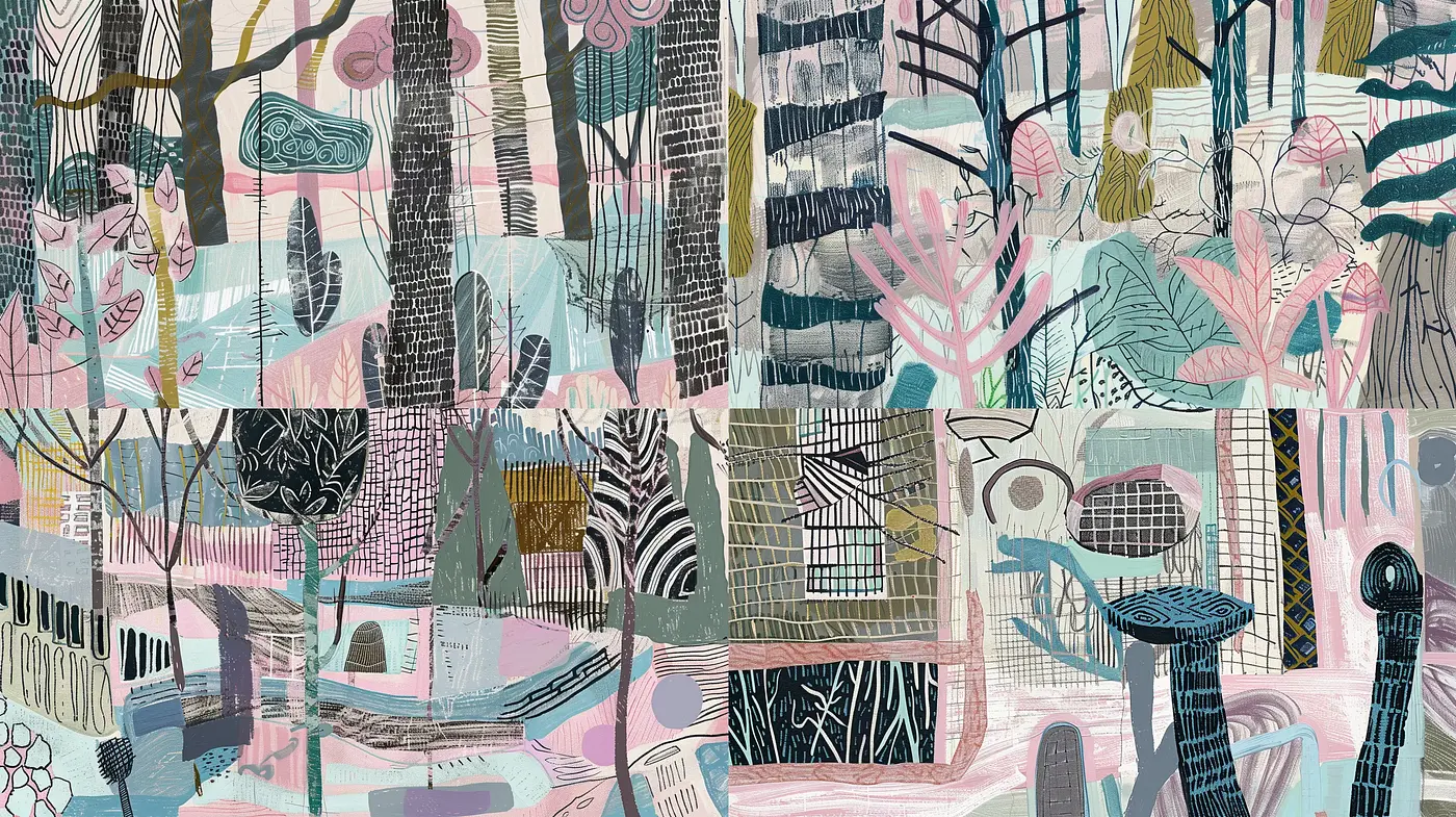 Whimsical Tapestry of Pastel Narratives - Midjourney sref style