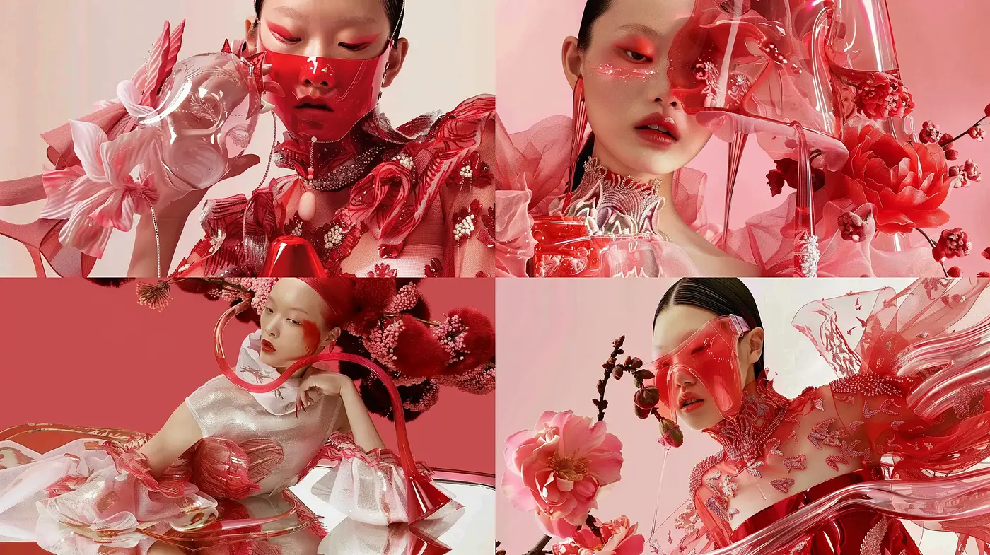Contemporary Digital Bloom: A Fusion of Elegance and Technological Artistry - Midjourney sref style