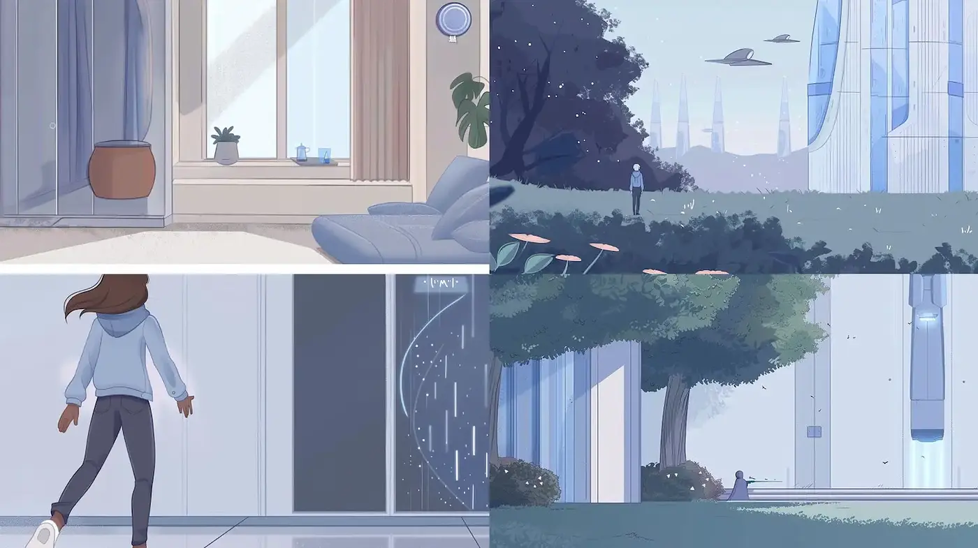 Futuristic Minimalist Aesthetic with Organic Touches - Midjourney sref style