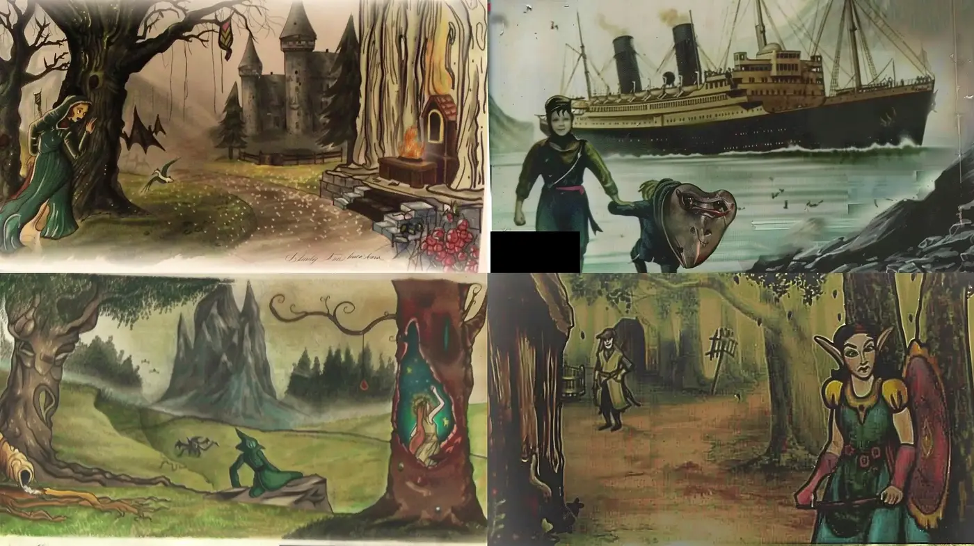 Whimsical Enchantment in Muted Earth Tones - Midjourney sref style