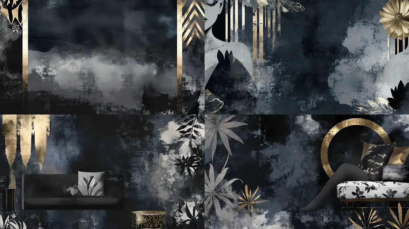 Ethereal Nocturnal Elegance: An Exploration of Dark Textural Mystique in Digital Art - Midjourney sref style