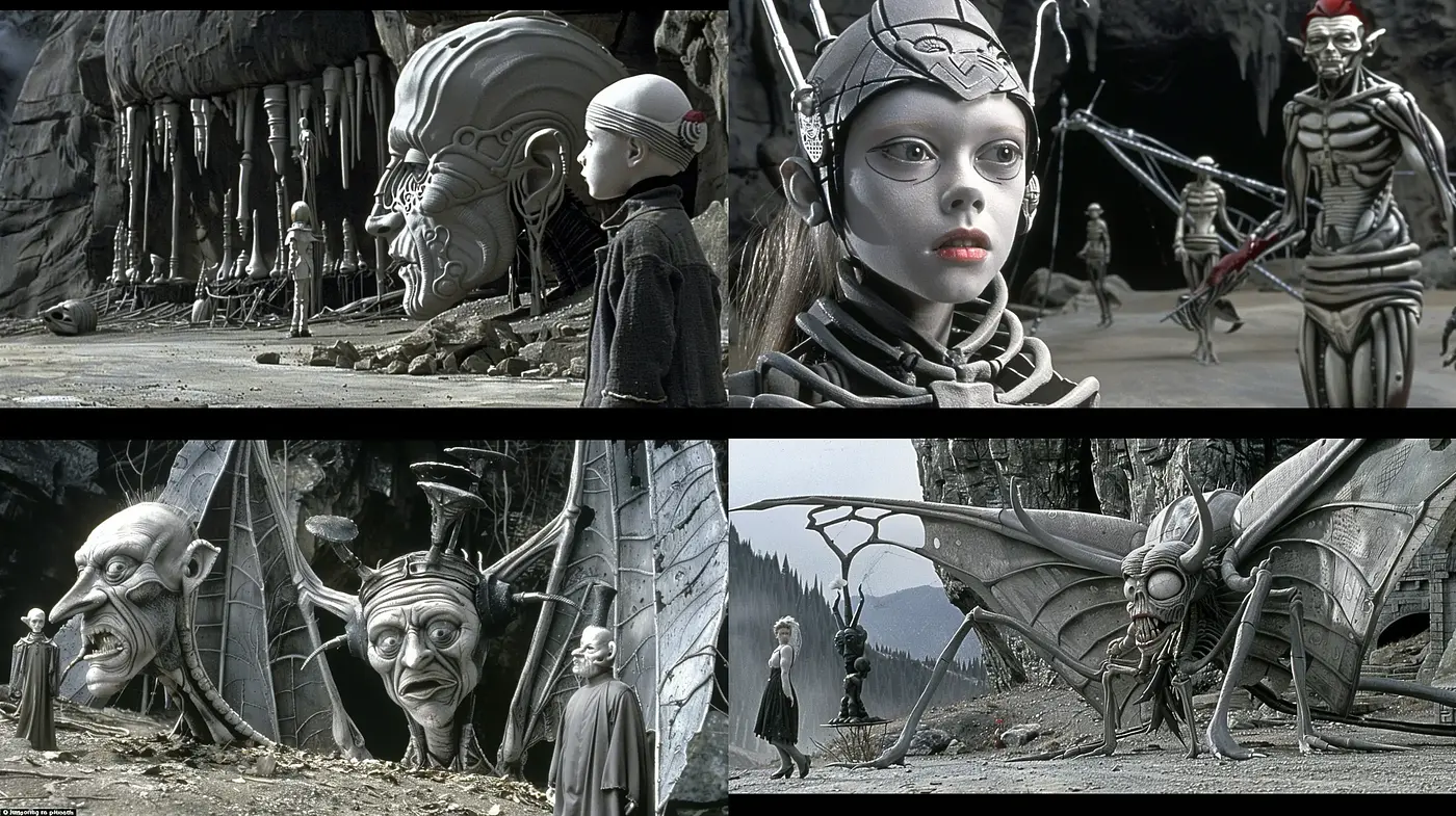 Monochromatic Fantasia: Gothic Architecture and Ethereal Atmosphere - Midjourney sref style