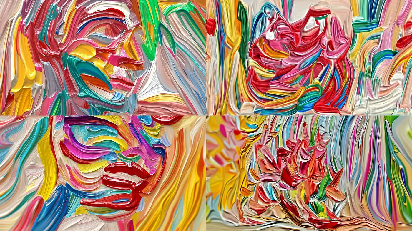 Abstract Expressionist Swirls of Vivid Chromatics - Midjourney sref style