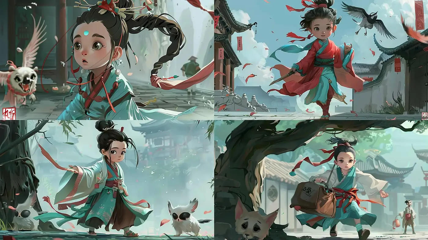 Ethereal Eastern Tales: A Cohesive Fusion of Traditional Asian Motifs in Digital Brushwork - Midjourney sref style