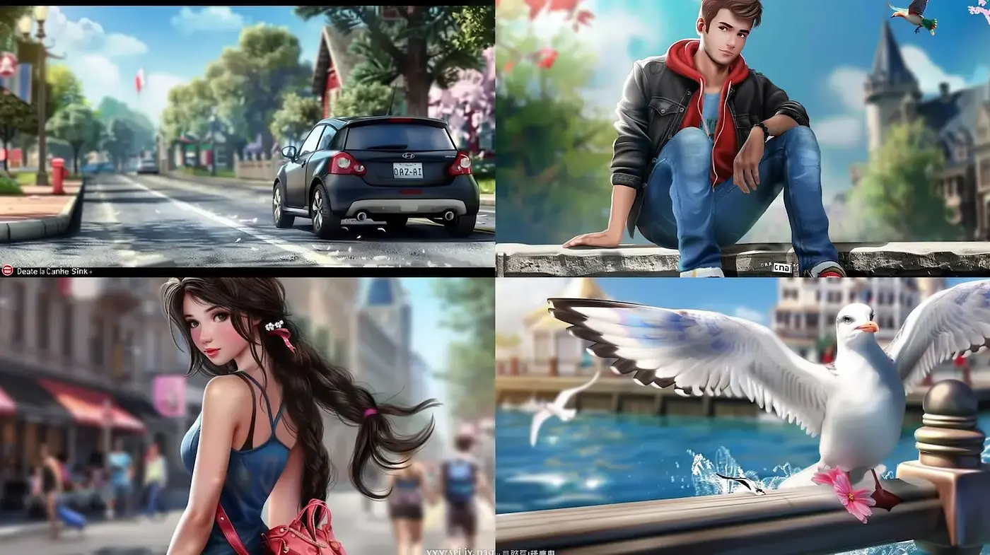 A Harmonious Fusion of Realism and Stylized Illustration in Everyday Life Scenes - Midjourney sref style