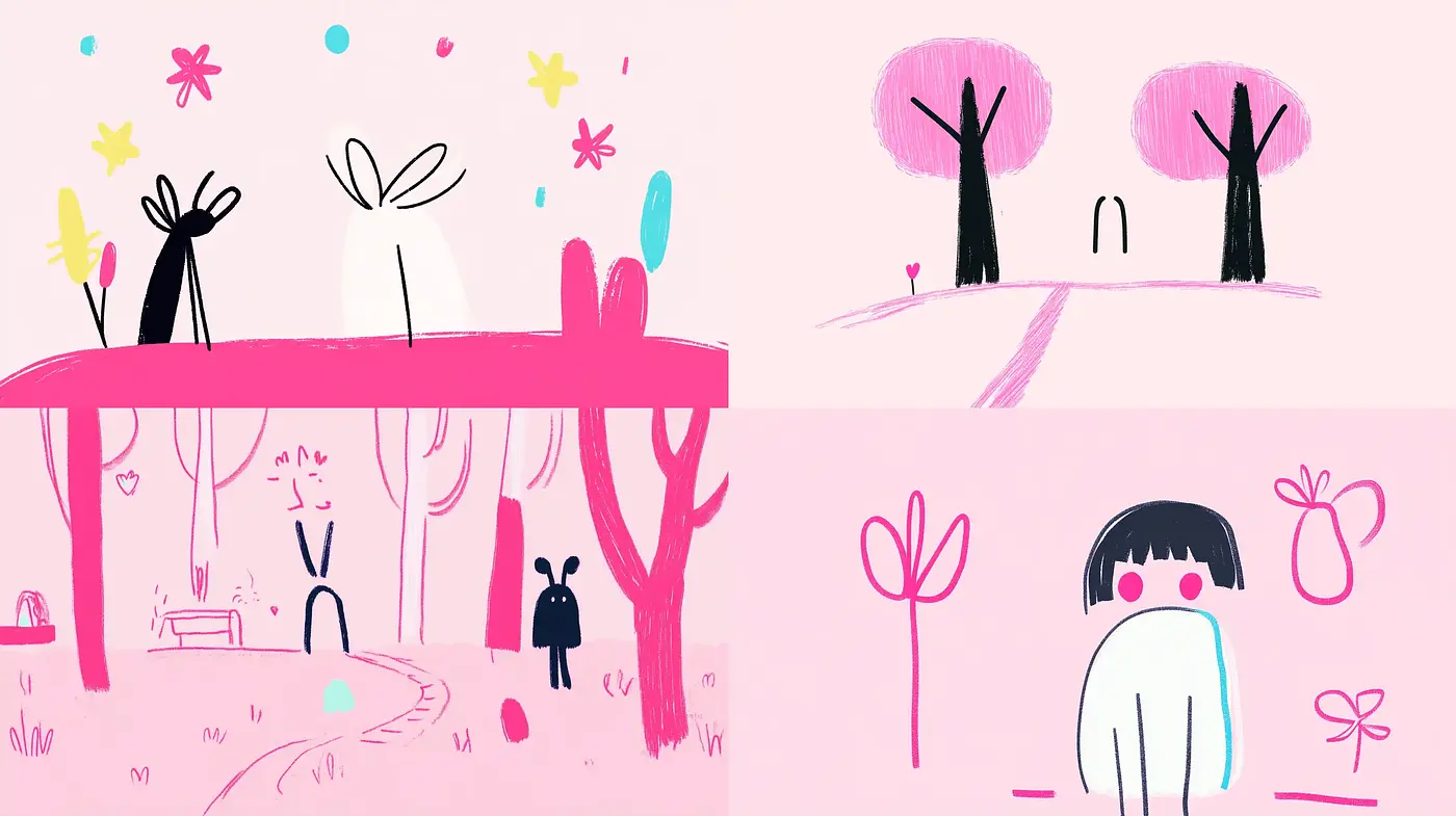 Playful Pastel Dreamscape with a Touch of Whimsy - Midjourney sref style